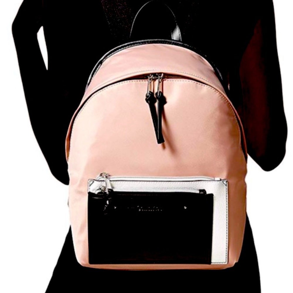 Pink and Black Calvin Kline backpack